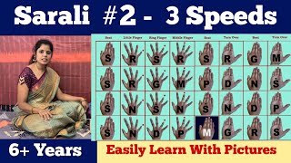 3 Speeds for Sarali Varisai 2  Chapter 11 in Carnatic Music [upl. by Weinreb]