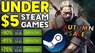 STEAM AUTUMN SALE 2023  AWESOME GAME DEALS UNDER 5 [upl. by Lemra]