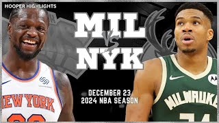 Milwaukee Bucks vs New York Knicks Full Game Highlights  Dec 23  2024 NBA Season [upl. by Teyut307]