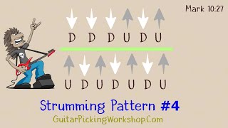 Strumming Pattern 4  Guitar Strumming Exercises [upl. by Xino]