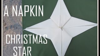 Napkin Folding a Christmas Star [upl. by Airpal]