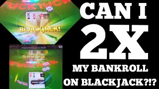 Using Martingale strategy to DOUBLE my money on Video Blackjack 🤑 casino gambling win [upl. by John10]