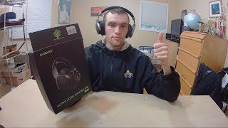 AUSDOM ANC8 Active Noise Cancelling Wireless Bluetooth HeadphonesHeadset Review [upl. by Abercromby262]