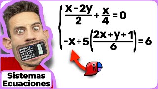 ✅ SISTEMAS de ECUACIONES LINEALES 2x2 de primer grado con QUEBRADOS como Daniel Carreón R16 [upl. by Silvers]