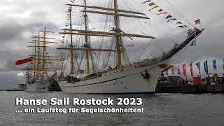 Hanse Sail Rostock 2023  Laufsteg der Segelschönheiten [upl. by Attej]