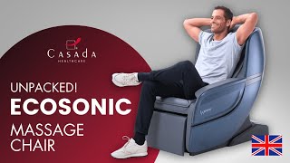 UNPACKED The new Ecosonic massage chair from Casada [upl. by Acyre]