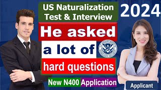 US Citizenship Test and Interview 2024 English test Civics Test New N400 application [upl. by Acinelav]