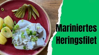 Einmarinierter Hering  Omas Rezept Hering in Sahnesoße [upl. by Dru]