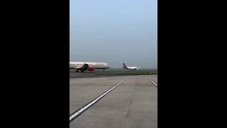 Vistra airindia drag race landing taxing to terminal aviation automobile trending viralvideo yt [upl. by Minda]