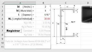 PROGRAMA CALCULO DE PERFILES PERLINES ESTRUCTURA METALICA [upl. by Aric]