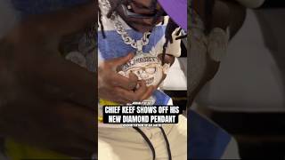 Chief Keef shows off his new Diamond Pendant 💸😵💯 chiefkeef hiphop rapper [upl. by Tenner]