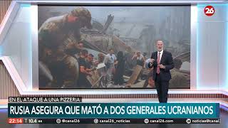 Bombardeo ruso afecta a una pizzería y deja al menos 10 muertos en Ucrania  26Global [upl. by Acinod]