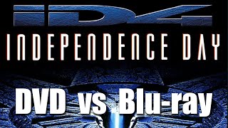 Bluray vs Upscaled DVD vs DVD Split Screen Comparison Independence Day [upl. by Gladstone]