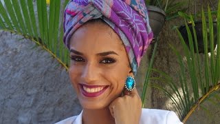 Tutorial de turbante com echarpe [upl. by Jacquelin]