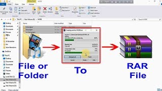 How to make RAR file Using WinRar  Convert File Or Folder To RAR [upl. by Eiramacissej]