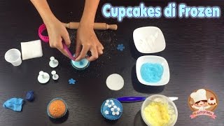 CUPCAKE DI FROZEN  Facile Ricetta che i Bimbi possono fare  Idea per party [upl. by Eojyllib127]