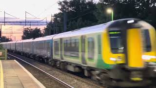 London NorthWestern Railway Class 350 speeding past Wolverton Station [upl. by Colas]