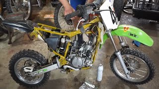 Kawasaki Kx65 Full Motor Rebuild  First Start Up [upl. by Uon]