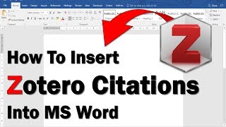 How To Insert Zotero Citations Into Microsoft Word [upl. by Akemat]