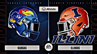 Illinois Fighting Illini vs Kansas Jayhawks EA College Football 4K [upl. by Nap874]