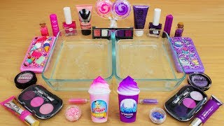 Pink vs Purple  Mixing Makeup Eyeshadow Into Slime Special Series 83 Satisfying Slime Video [upl. by Zuleika402]