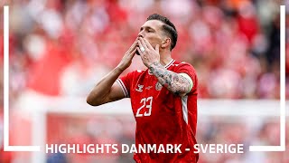 Danmark  Sverige 21 𝕀 Højbjerg og Eriksen sikrede sejren i Parken [upl. by Sorkin]