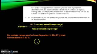 Twee syntheses van ibuprofen voorbeeldexamen vwo 2016 1620 [upl. by Annazus258]