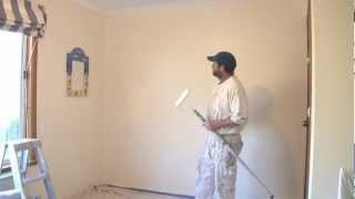 How To Paint A Wall Using A Roller The Best Technique [upl. by Tenej569]