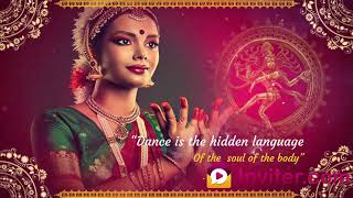 Traditional Arangetram Invitation Video  Bhartanatyam Arangetram Invitations Invitercom [upl. by Eintruok]