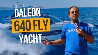 POV Yacht Tour of the astounding Galeon 640 Fly at Dusseldorf Boat Show 2024  4K amp 60FPS [upl. by Normak667]