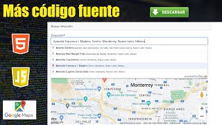 Buscador de GOOGLE MAPS en INPUT formularios HTML con AUTOCOMPLETADO más codigo fuente [upl. by Bornie]