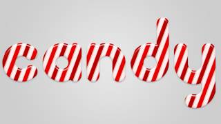 Christmas Candy Cane Text Effect in Photoshop [upl. by Gally72]