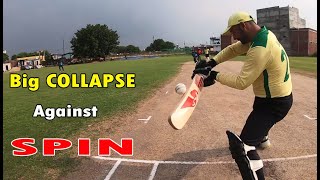 Big COLLAPSE Against Spin Bowling  GoPro Helmet Camera Cricket [upl. by Air]