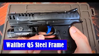 Walther Q5 Match Steel Frame SF  USPSA Range Review  First 400 rounds [upl. by Ojadnama]