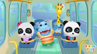 BUS SEKOLAH PANDA KECIL  PERGI BERBELANJA PENTAS KOSTUM MAINAN  BABYBUS INDONESIA [upl. by Neirda]