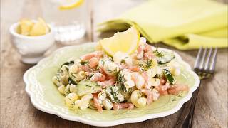 Recette  Salade de pâtes aux crevettes et à laneth [upl. by Erfert]