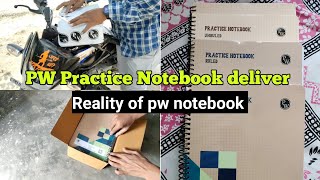 PW Practice Notebook deliver my home  Reality of pw roled unrolled notebook pwnotebook vlog pw [upl. by Avirt856]