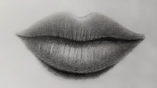 How to draw a realistic lips step by step for beginners [upl. by Klump]