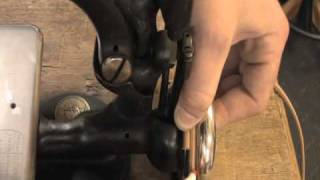 How To Install Antique Singer Sewing Machine Belts [upl. by Hirasuna]