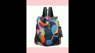 Mochila Impermeable Antirrobo Para Mujer Bolso Tela Oxford [upl. by Nibroc]