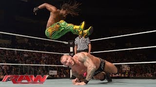 Kofi Kingston vs Randy Orton Raw Jan 13 2014 [upl. by Khudari148]