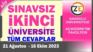 AÖF Sınavsız ikinci üniversite nasıl kayıt olunur bilgileri bölümleri şartları [upl. by Cleo]