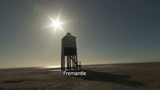 Burnham on sea  Low light house  Beach  Silhouette  Fremantle HD Stock Footage  E16R30 011 [upl. by Eluj105]