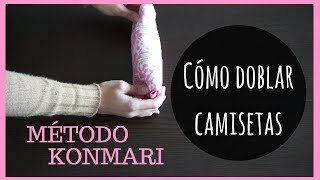 COMO DOBLAR CAMISETAS PARA AHORRAR ESPACIO  METODO KONMARI [upl. by Alaekim]