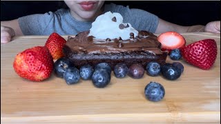 ASMR Fudgy Brownie Mukbang  No Talking [upl. by Ybok519]