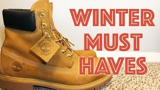 5 MUST Have Winter Essentials  Timberland Boots Unboxing [upl. by Enihsnus383]