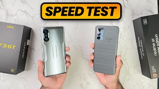 POCO F3 GT vs Realme GT Master Edition SD 778G vs DM 1200 Speed Test 😱  Who is the Real Champ [upl. by Boynton]