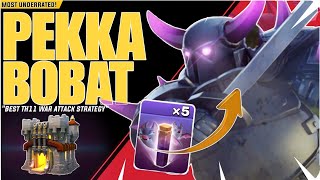 TH11 Pekka Bobat Most powerful Strategy  Th11 Best War Attack Strategy [upl. by Gnehs]