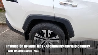 Instalación Mud Flaps Toyota RAV4 2019  2024 [upl. by Ennaeed174]