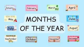 Months of the Year Song education circletime earlylearning musicforkids [upl. by Orvah838]